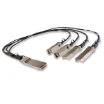 DELL 470-ABXO InfiniBand/fibre optic cable 2 m QSFP+ 4x SFP+ Black