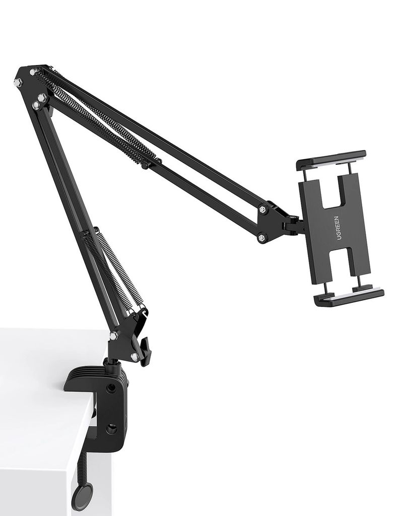 EU Product - Phone holder with folding arm for table/desk - Black / gray thumbnail