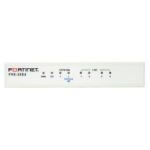 Fortinet FortiVoice-20E4, 2 x 10/100 ports, 4 x FXO, 8GB storage, 20 Endpoints, and 4 VoIP trunks. Supports local survivable configuration.