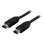 Deltaco FW-2 FireWire cable 2 m Black