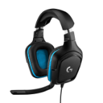 Logitech G432 Gaming Headset, 7.1 Virtual Surround Sound, Compatible with PC, Xbox, PS4, Switch or Mobile Device Via 3.5mm Connection or USB DAC, 50mm Audio Drivers, Enlarged 6mm Mic with Mute Feature