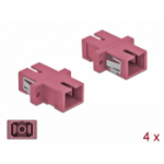 DeLOCK Optical Fiber Coupler SC Simplex female to SC Simplex female Multi-mode 4 pieces violet