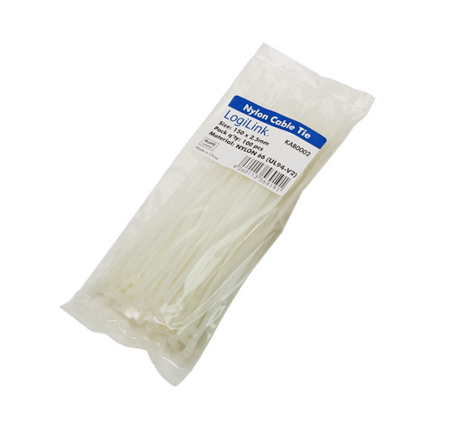 Image of LogiLink KAB0002 cable tie Nylon White