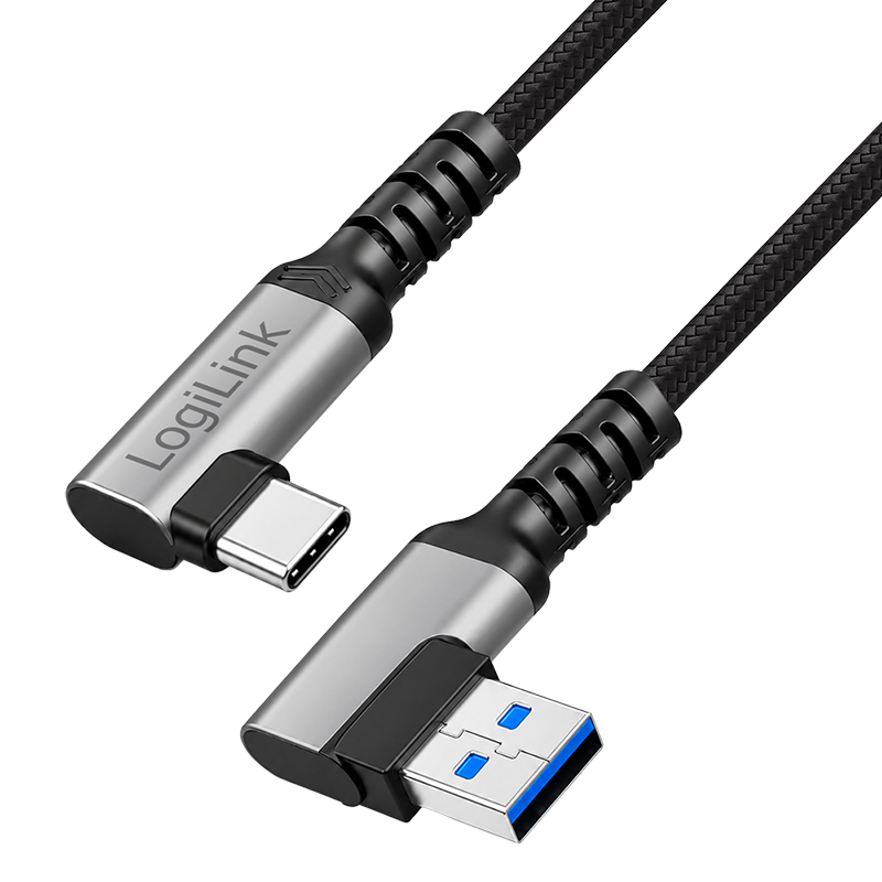 LogiLink USB 3.2 Gen1 Type-C cable. A/M 90� to C/M 90�. 5Gbps.60W.meta