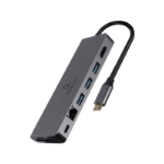 Gembird A-CM-COMBO5-05 interface hub USB 3.2 Gen 1 (3.1 Gen 1) Type-C 5000 Mbit/s Grey