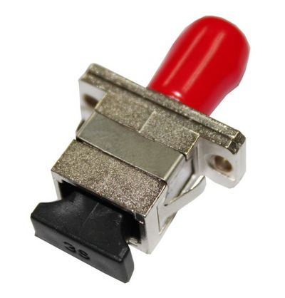 Microconnect FIBSCSTADA fiberoptikadaptrar SC/ST Röd, Rostfritt stål