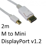 TARGET DisplayPort 1.2 (M) to Mini DisplayPort 1.2 (M) 2m White OEM Display Cable