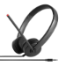 Lenovo Stereo Analog Headset Wired Head-band Office/Call center Black