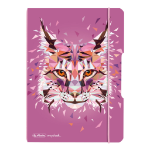 Herlitz Wild Animals Lynx writing notebook Pink A5 40 sheets