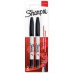 Sharpie Marker Twin Tip Schwarz 2er Blister