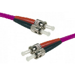 Hypertec 391777-HY fibre optic cable 15 m 2x ST OM3 Purple