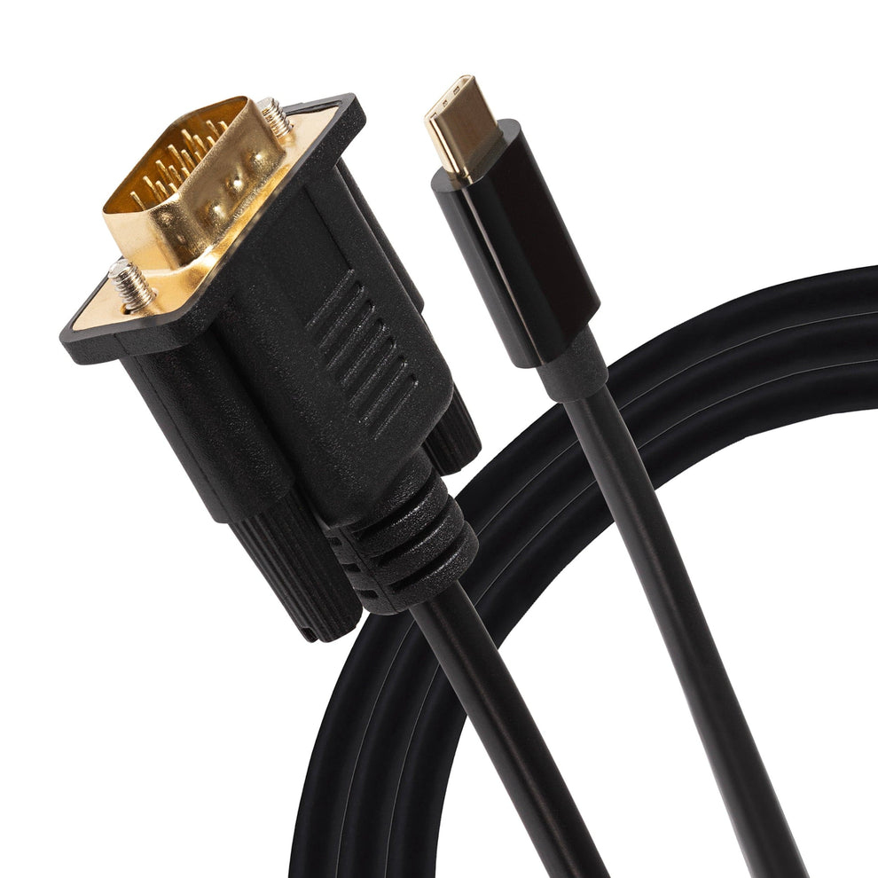 Maplin USB-C 3.1 to VGA Full HD 60Hz Cable (Supports Alt Mode) - Black