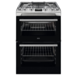 AEG 60cm Gas Cooker with Lid - Stainless Steel