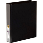 MARBIG CLEAR VIEW INSERT BINDER A4 2D RING 38MM BLACK