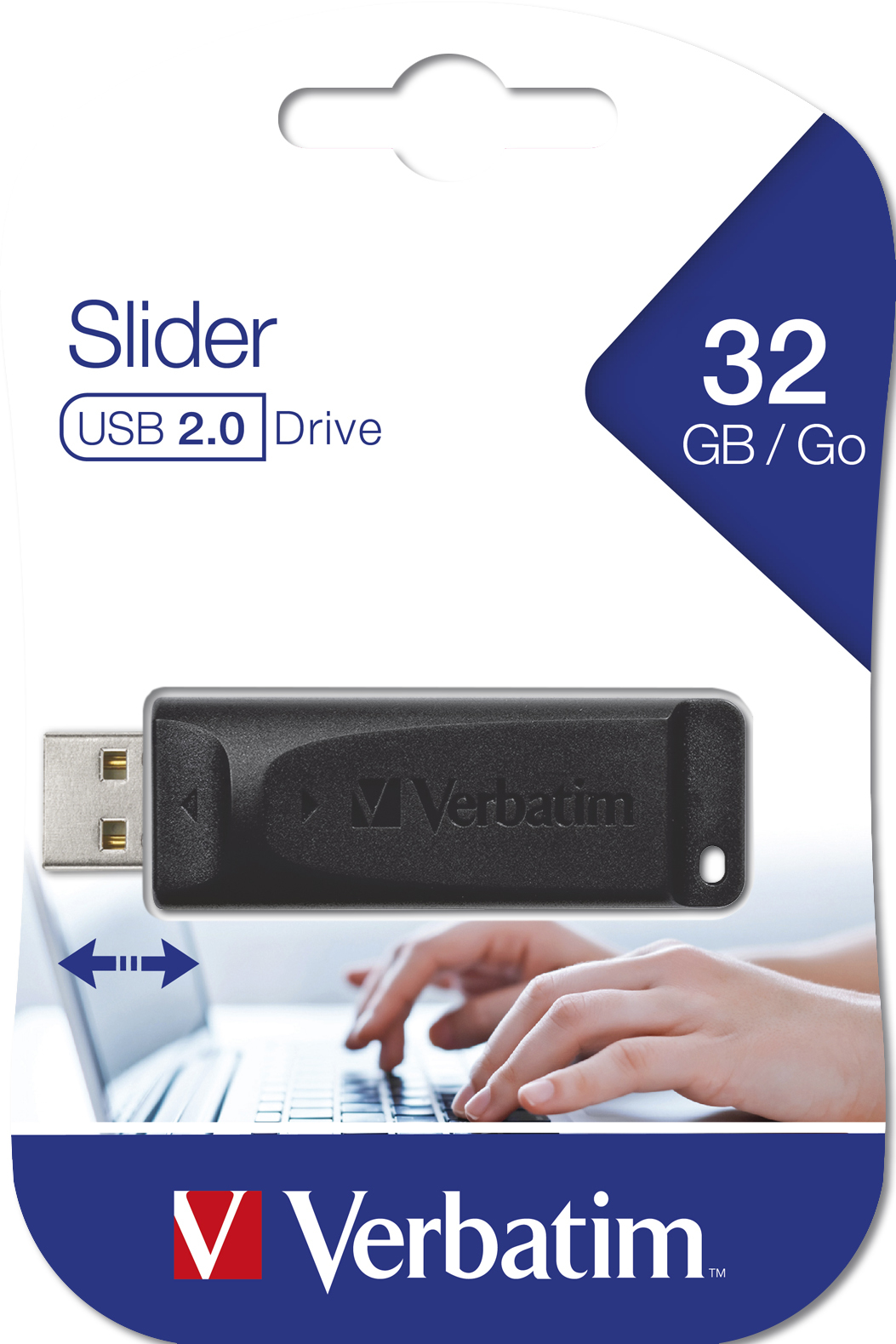 Verbatim Slider - USB Drive 32 GB - Black