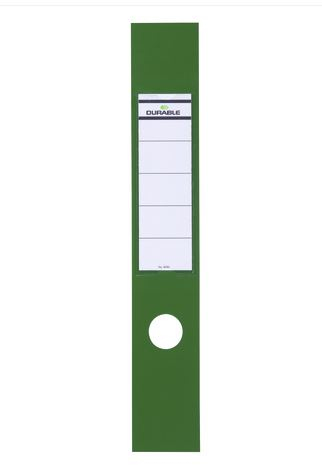 Durable Ordofix Self-Adhesive File Spine Label 60mm Green (Pack of 10) 8090/05