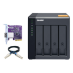 QNAP TL-D400S HDD/SSD enclosure Black 2.5/3.5"