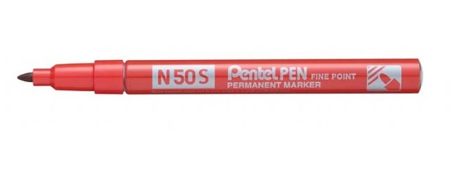 Image of Pentel N50S marker 1 pc(s) Red Bullet tip