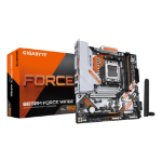 GIGABYTE B850M FORCE WIFI6E Motherboard - AMD Ryzen 9000 Series CPUs, 8+2+2 Phases Digital VRM, up to 9600MHz DDR5 (OC), 1xPCIe 5.0 + 2xPCIe 4.0 M.2, Wi-Fi 6E, 2.5 GbE LAN, USB 3.2 Gen 2