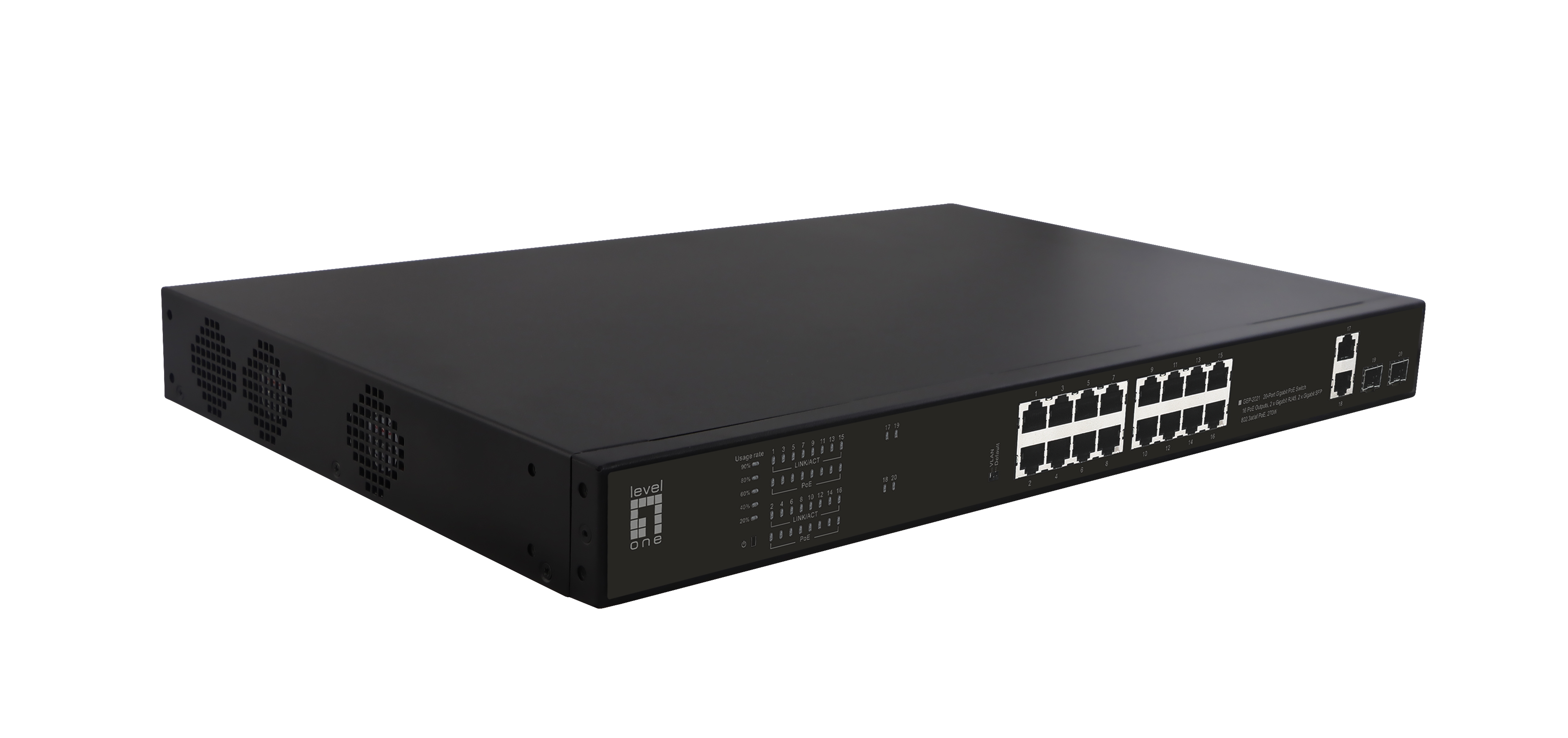 Image of LevelOne GEP-2021 network switch Unmanaged Gigabit Ethernet...