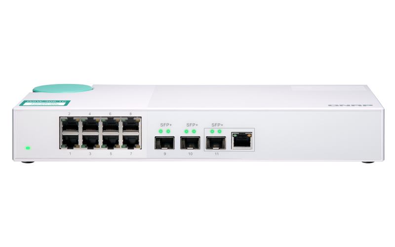 Image of QNAP QSW-308-1C network switch Unmanaged Gigabit Ethernet...