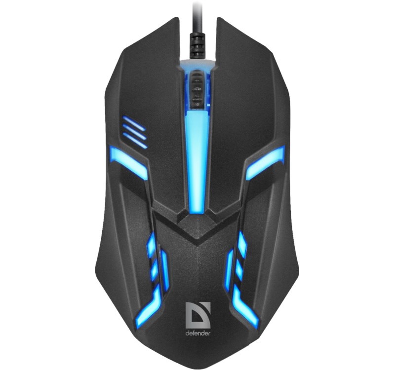 DFN MOUSE  DEFENDER CYBER MB-560L BLACK 7 COLORS 1200DPI 3P