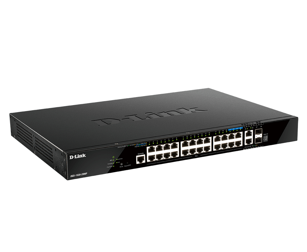 Image of D-Link DGS-1520-28MP network switch Managed L3 Gigabit Ethernet...