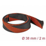 DeLOCK Braided Sleeve stretchable 2 m x 38 mm black-red