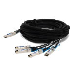 AddOn Networks ADD-QCISPA-PDAC5M fiber optic cable 196.9" (5 m) QSFP+ 4x SFP+ Black