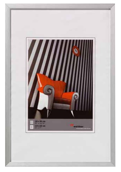 Image of walther design Chair 21x29.7 DIN A4 - Aluminum - Silver - 13 x 18...