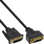 InLine DVI-D Cable Premium 24+1 male to female Dual Link gold plated 2m