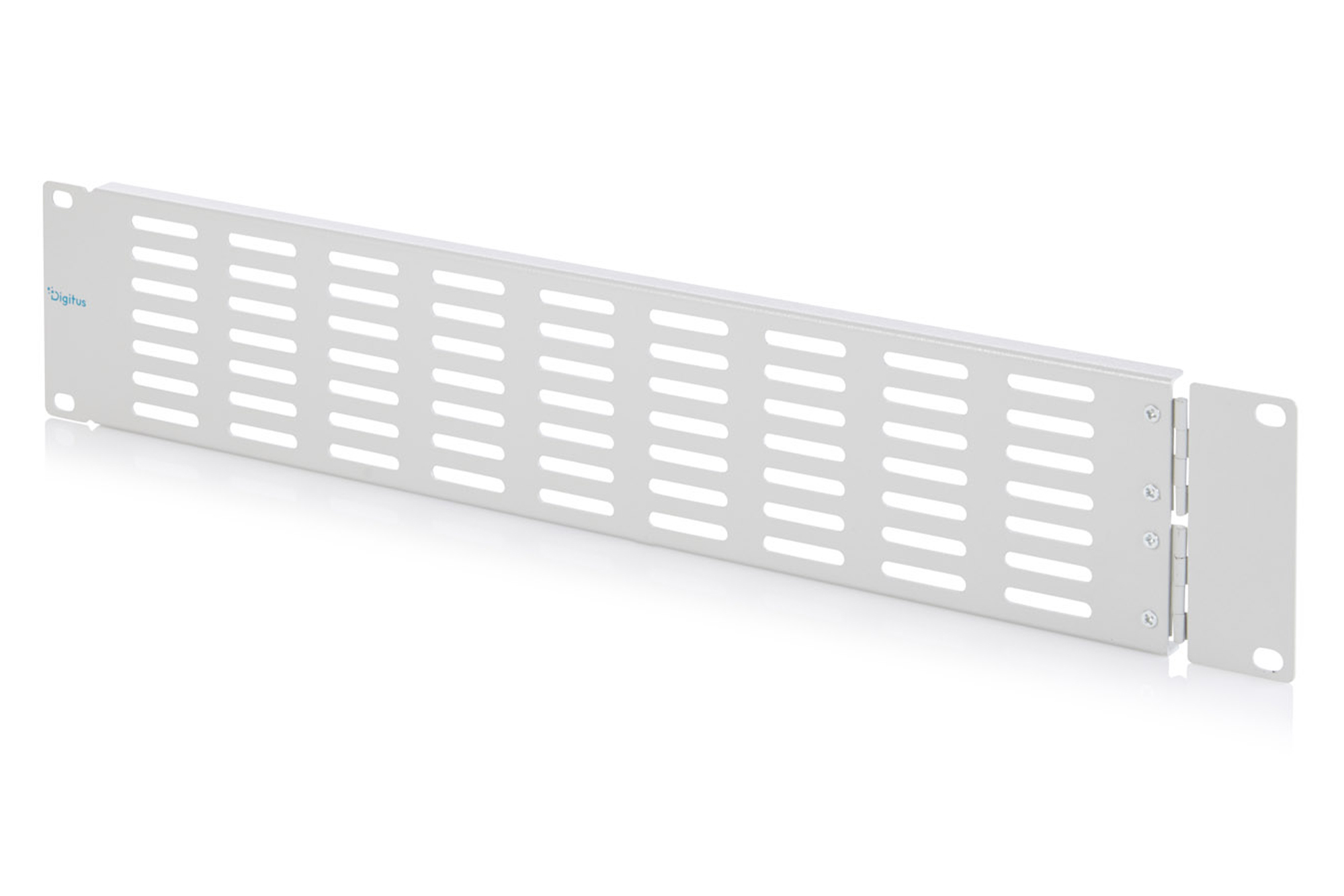Digitus 2U blank panel with ventilation grille and hinge