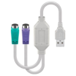 Microconnect USBA2XPS2 PS/2 cable 0.3 m White