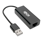 Tripp Lite U236-000-R USB 2.0 Ethernet NIC Adapter - 10/100 Mbps, RJ45, Black