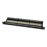 LogiLink Cat.6A Patch Panel 24-Port UTP, 90° LSA termination