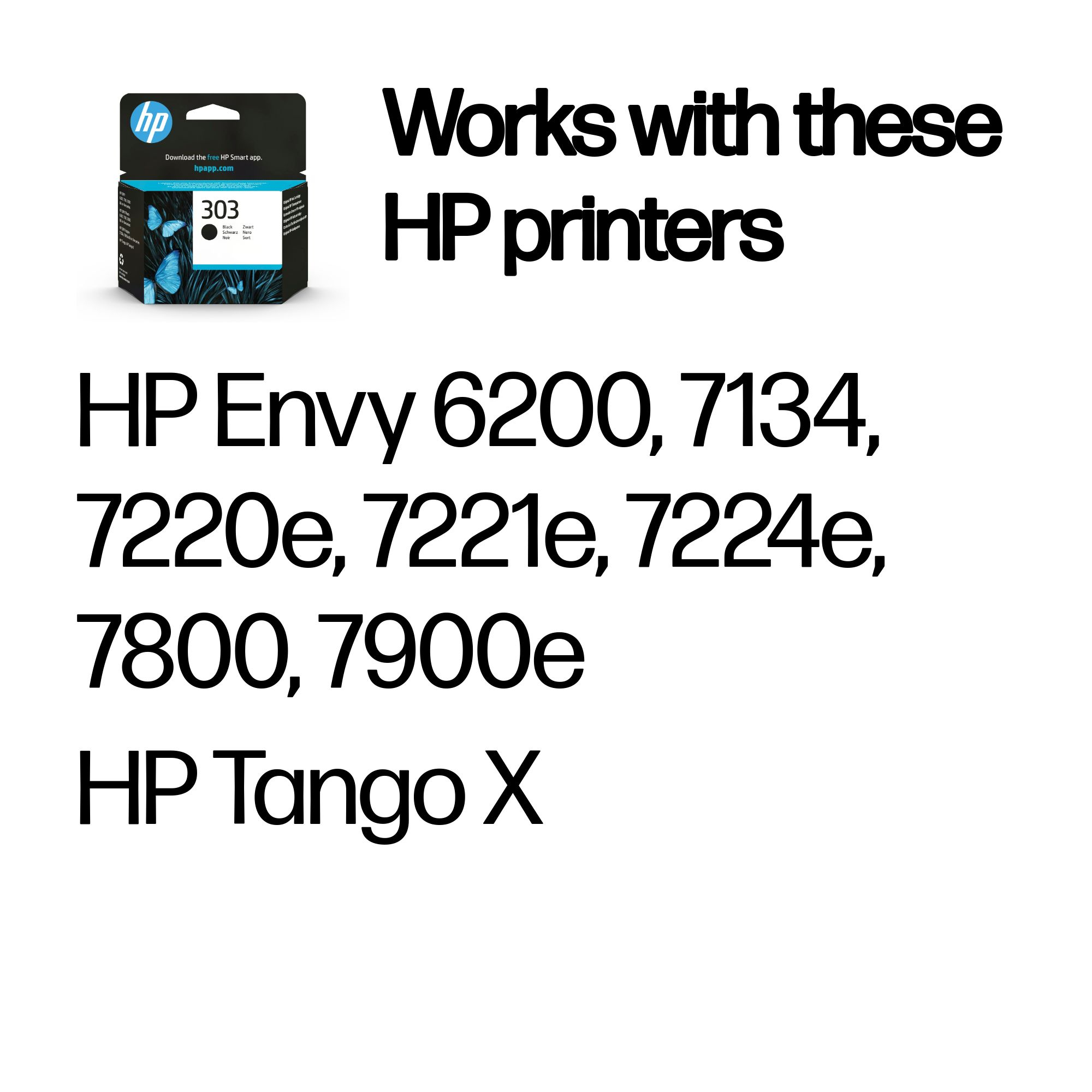 HP T6N02AE/303 Printhead cartridge black, 200 pages 4ml for HP Envy Photo 6230