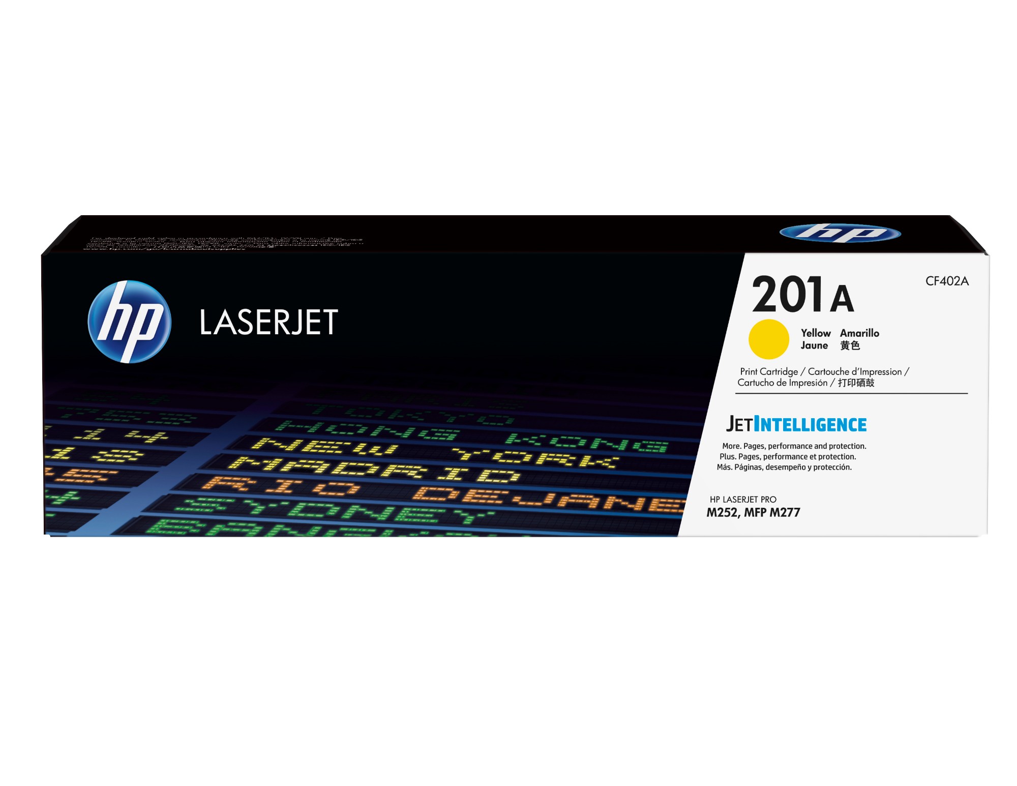 HP CF402A/201A Toner cartridge yellow. 1.33K pages ISO/IEC 19752 for H
