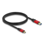 DeLOCK 80617 USB cable USB 3.2 Gen 2 (3.1 Gen 2) 1 m USB A USB C Black, Red