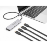 DeLOCK USB 10 Gbps USB Type-C Hub with 4 x USB Type-C female with 35 cm connection cable