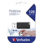 Verbatim PinStripe 128GB USB flash drive USB Type-A 2.0 Black