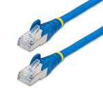 StarTech.com 3 m CAT6a Ethernet Cable - Blue - Low Smoke Zero Halogen (LSZH) - 10 GbE 500 MHz 100 W PoE++ Hookless RJ-45 with strain reliefs S/FTP network patch cable