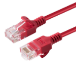 Microconnect W125628038 networking cable Red 10 m Cat6a U/UTP (UTP)