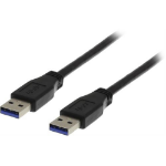 Deltaco USB3-210S USB cable USB 3.2 Gen 1 (3.1 Gen 1) 1 m USB A Black