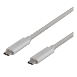 Deltaco USBC-1416M USB cable USB 3.2 Gen 2 (3.1 Gen 2) 0.5 m Silver