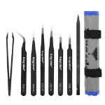 Deltaco Kingsdun Set/Tweezers  8 Parts  ESD - Black
