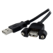 StarTech.com USBPNLAFAM3 USB cable USB 2.0 35.4" (0.9 m) USB A Black