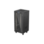 Lanberg FF01-6624-12BL rack 24U Vrijstaande rek Zwart