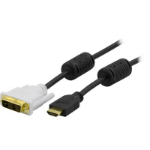 Deltaco HDMI-116 video cable adapter 7 m DVI-D Black