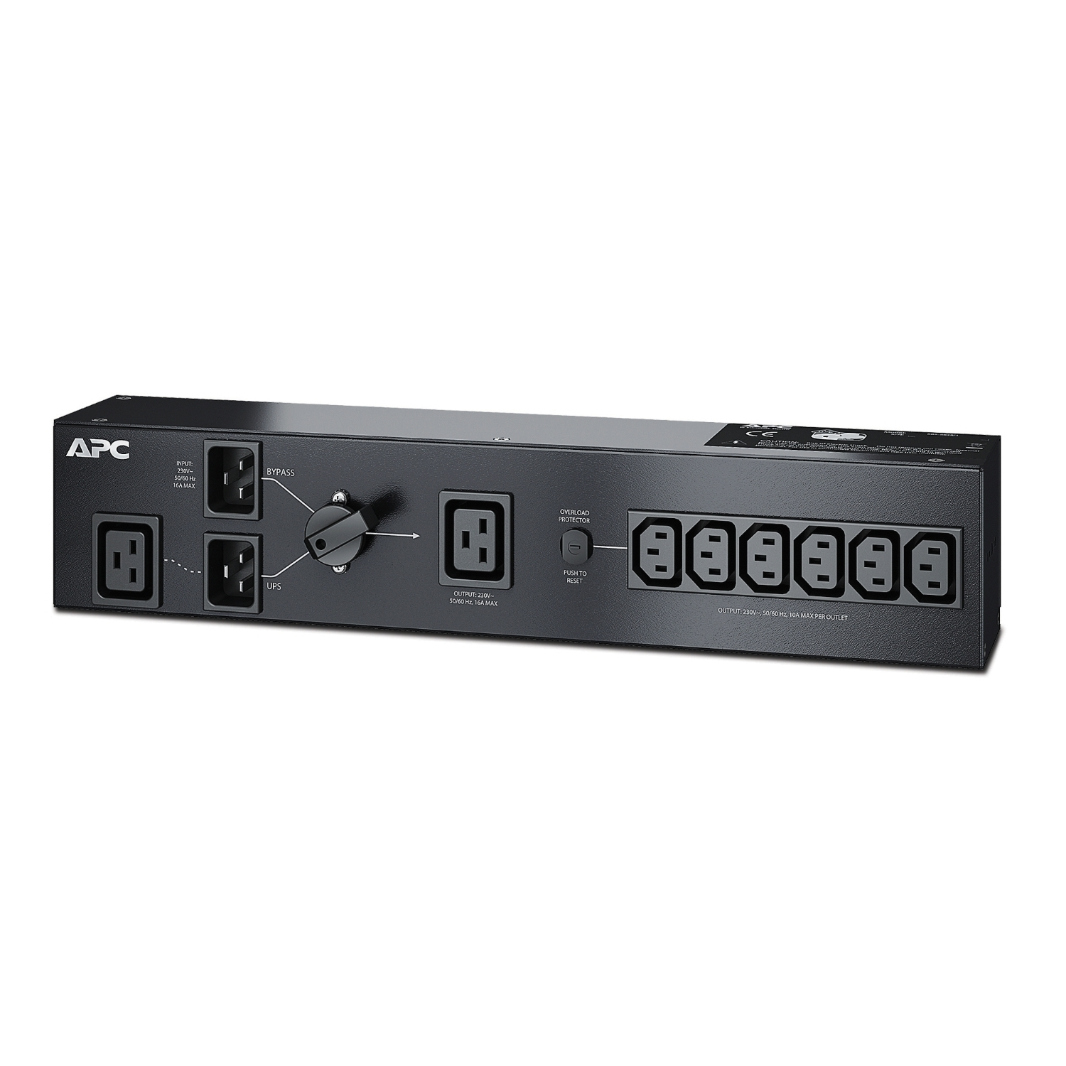 Image of APC Service Bypass PDU 230V 16AMP W/ (6) IEC C13 And (1) C19