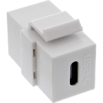 InLine USB 3.1 Snap-In module, USB-C F/F, white housing